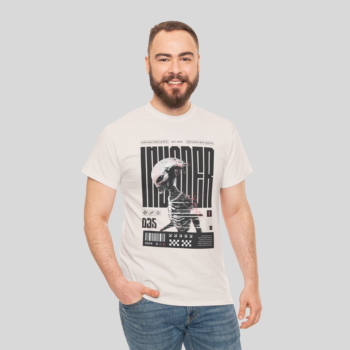 Alien Invader, Unisex Heavy Cotton Tee