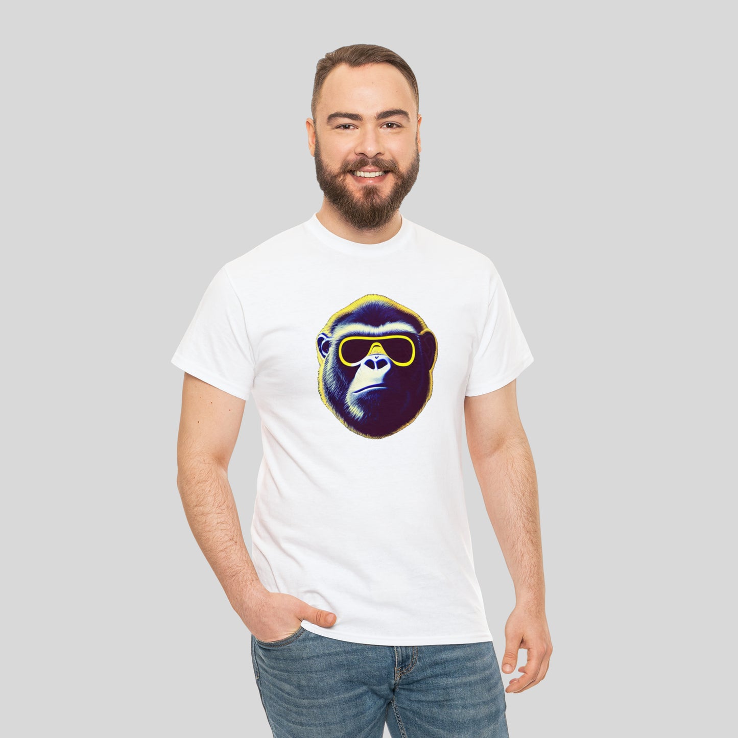 Gorilla, Custom Unisex Heavy Cotton Graphic Tee