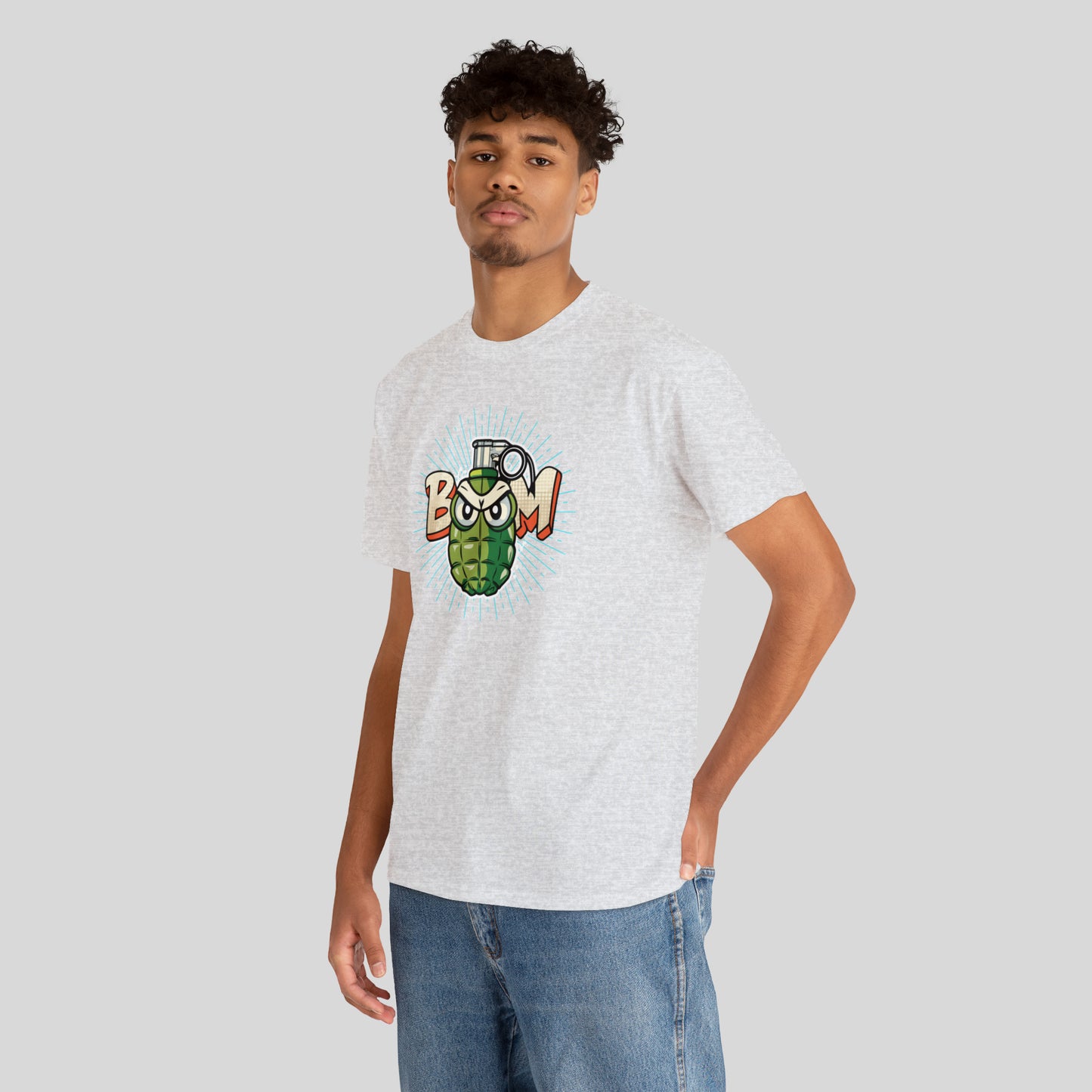 BOOM, Angry Grenade, Unisex Heavy Cotton Tee