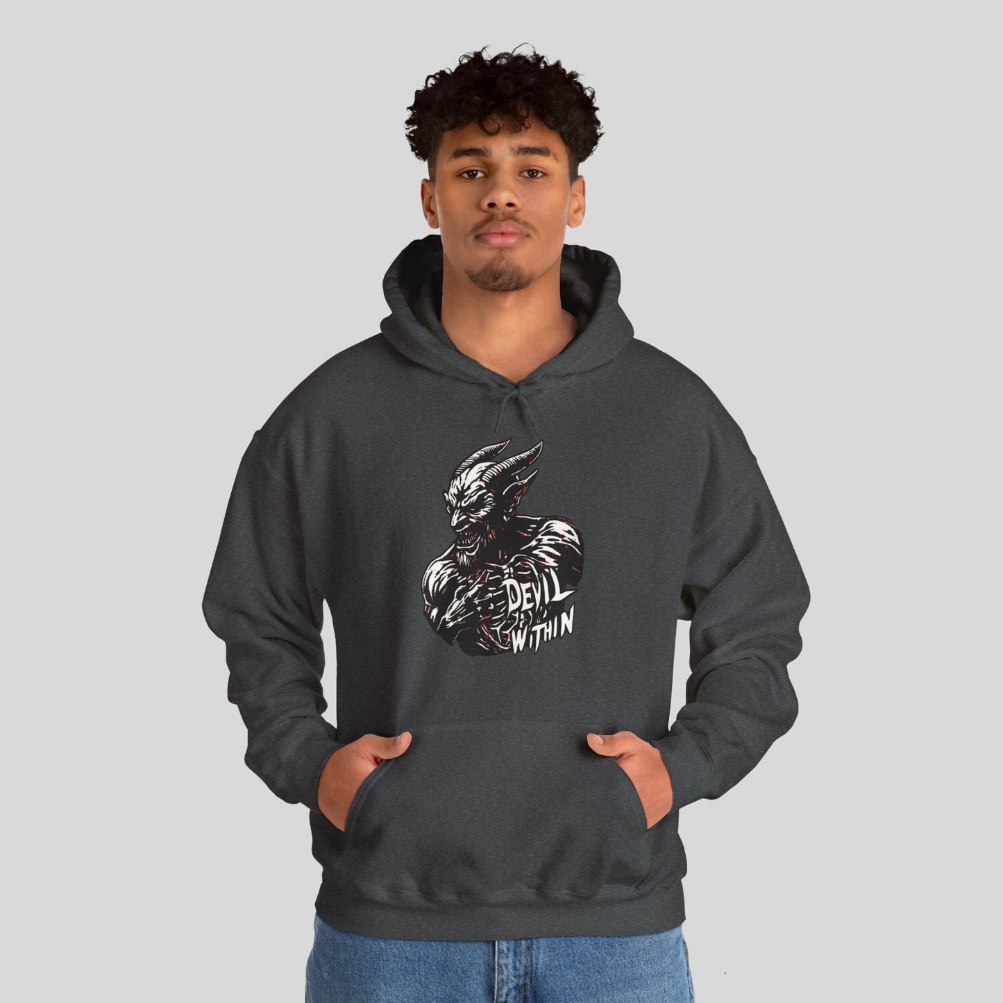 Devil Within, Unisex Heavy Blend™ Hooded Sweatshirt
