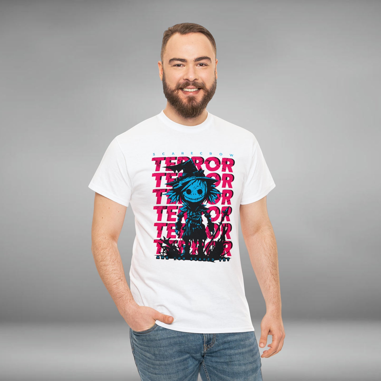 TERROR Scarecrow Unisex Heavy Cotton Graphic Tee