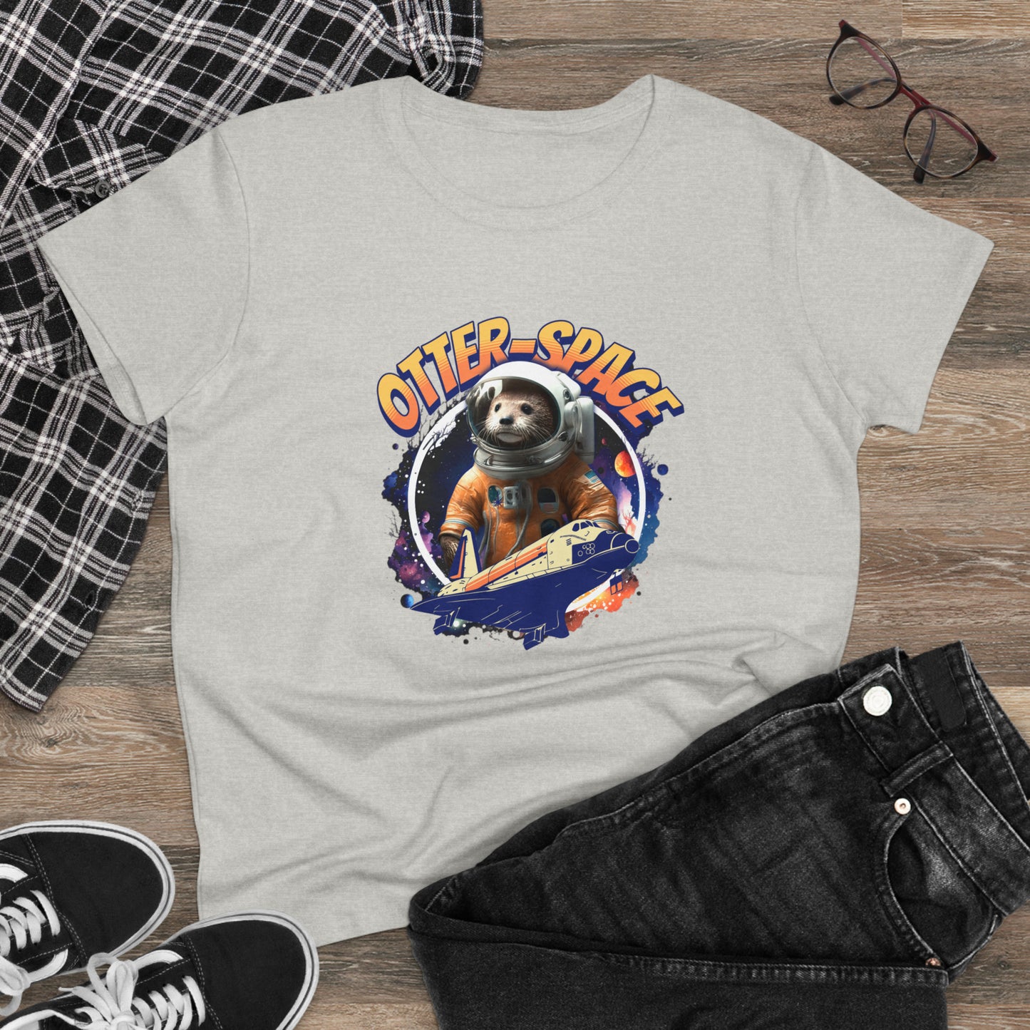 OTTER-SPACE, Women's Midweight Cotton Tee