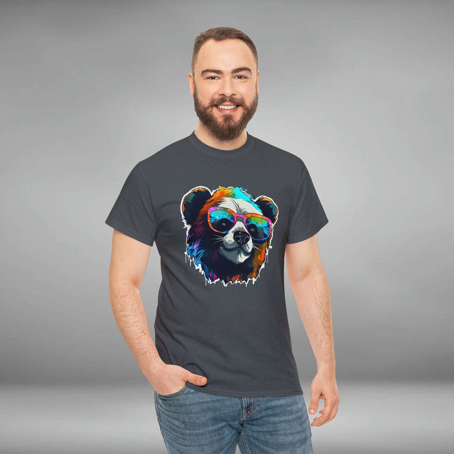 Panda Bear custom Unisex Heavy Cotton Graphic Tee