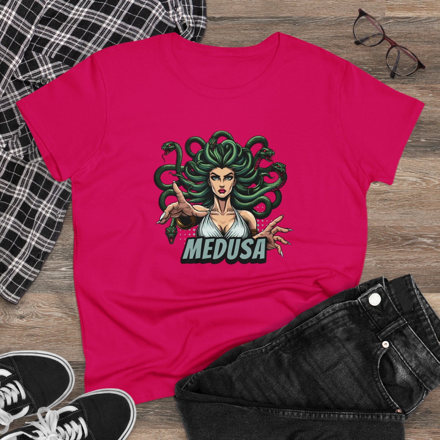 Medusa, Women's Midweight Cotton Tee
