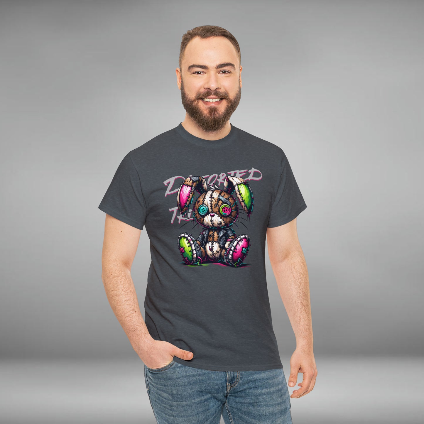 Distorted Truth, Ragdoll Bunny, Unisex Heavy Cotton Tee