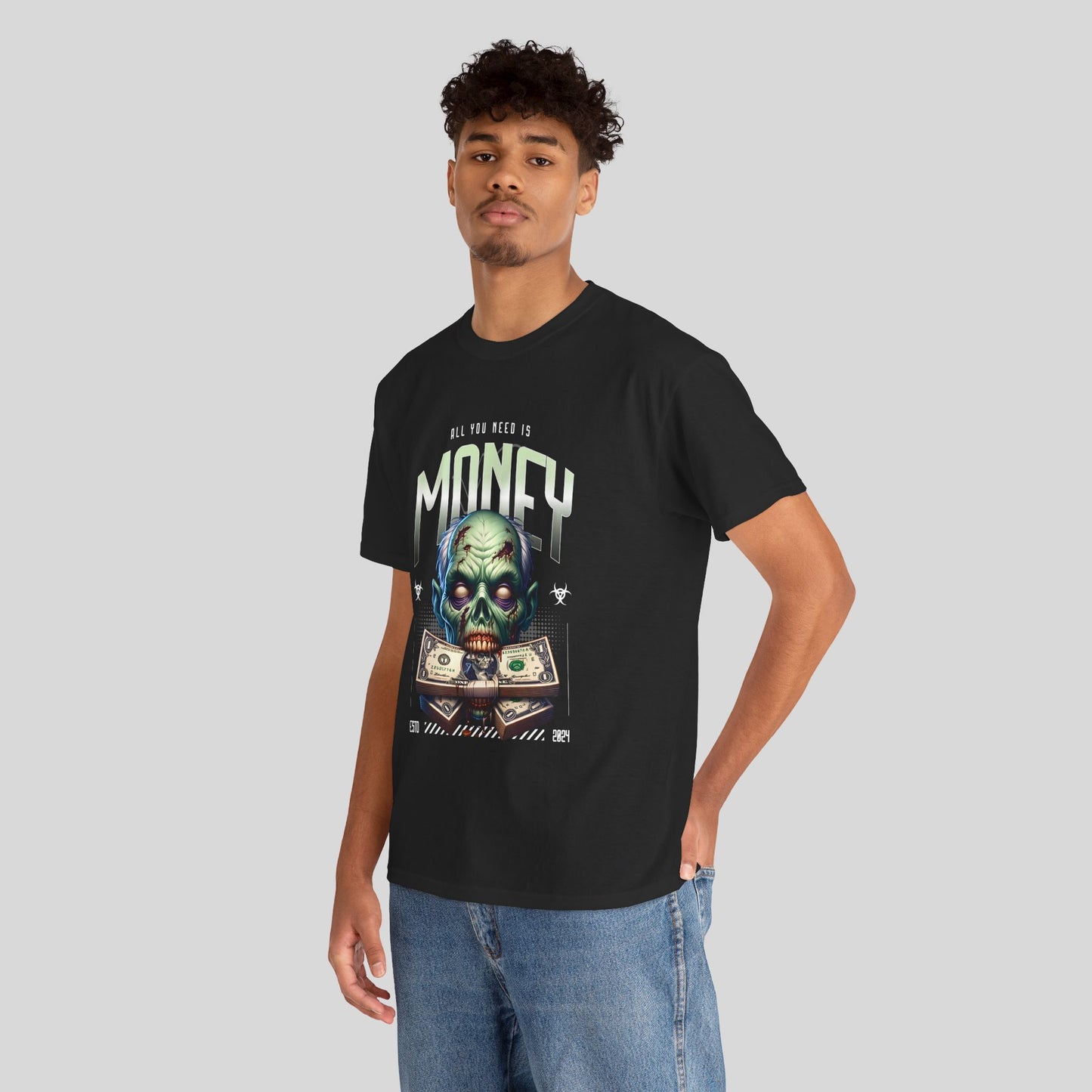 All You Need is Money, Zombie, Unisex Heavy Cotton Tee