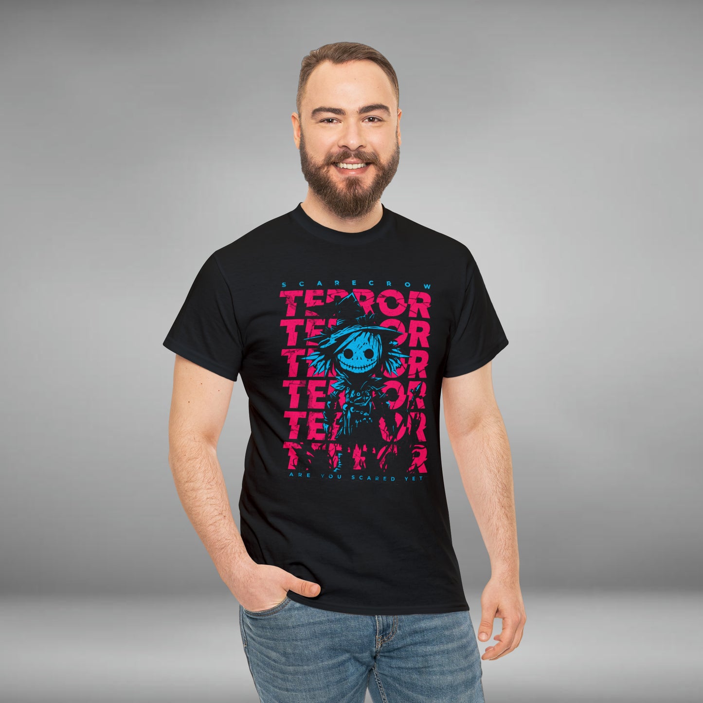 TERROR Scarecrow Unisex Heavy Cotton Graphic Tee