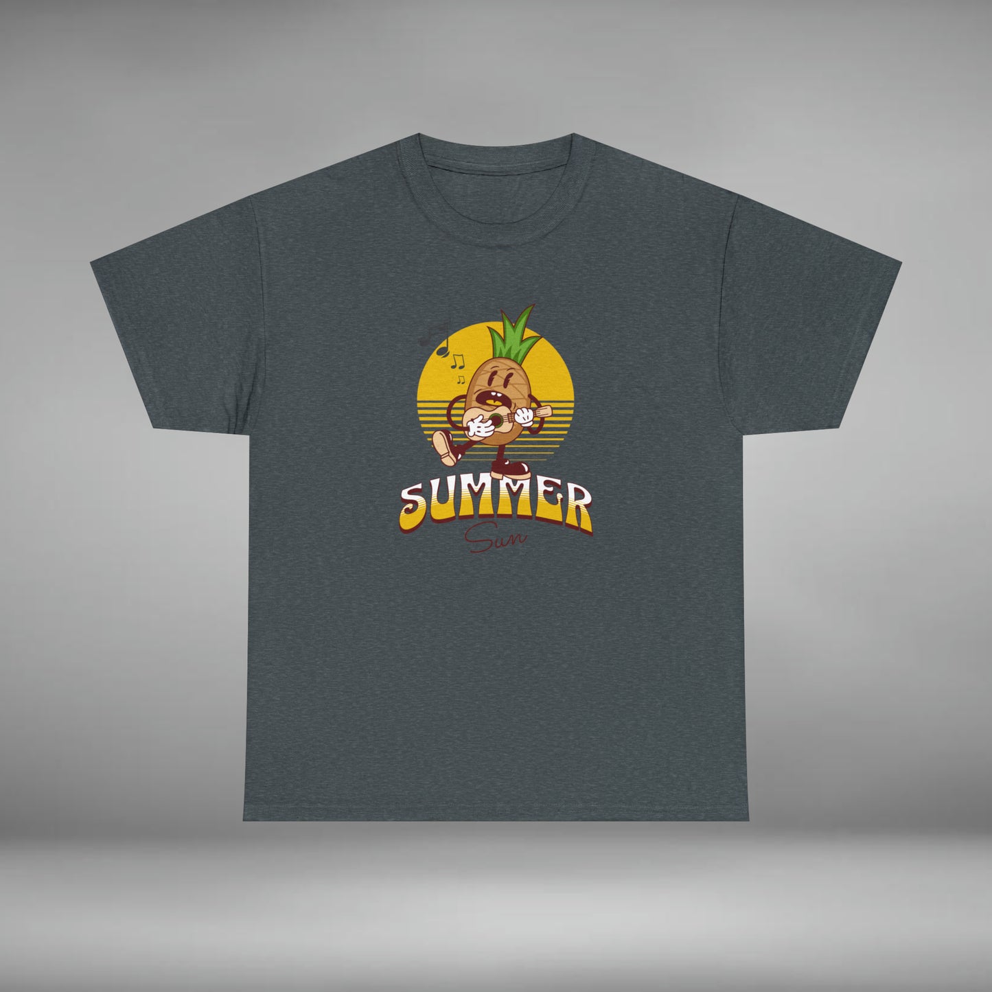 Summer Sun Pineapple, Unisex Heavy Cotton Tee