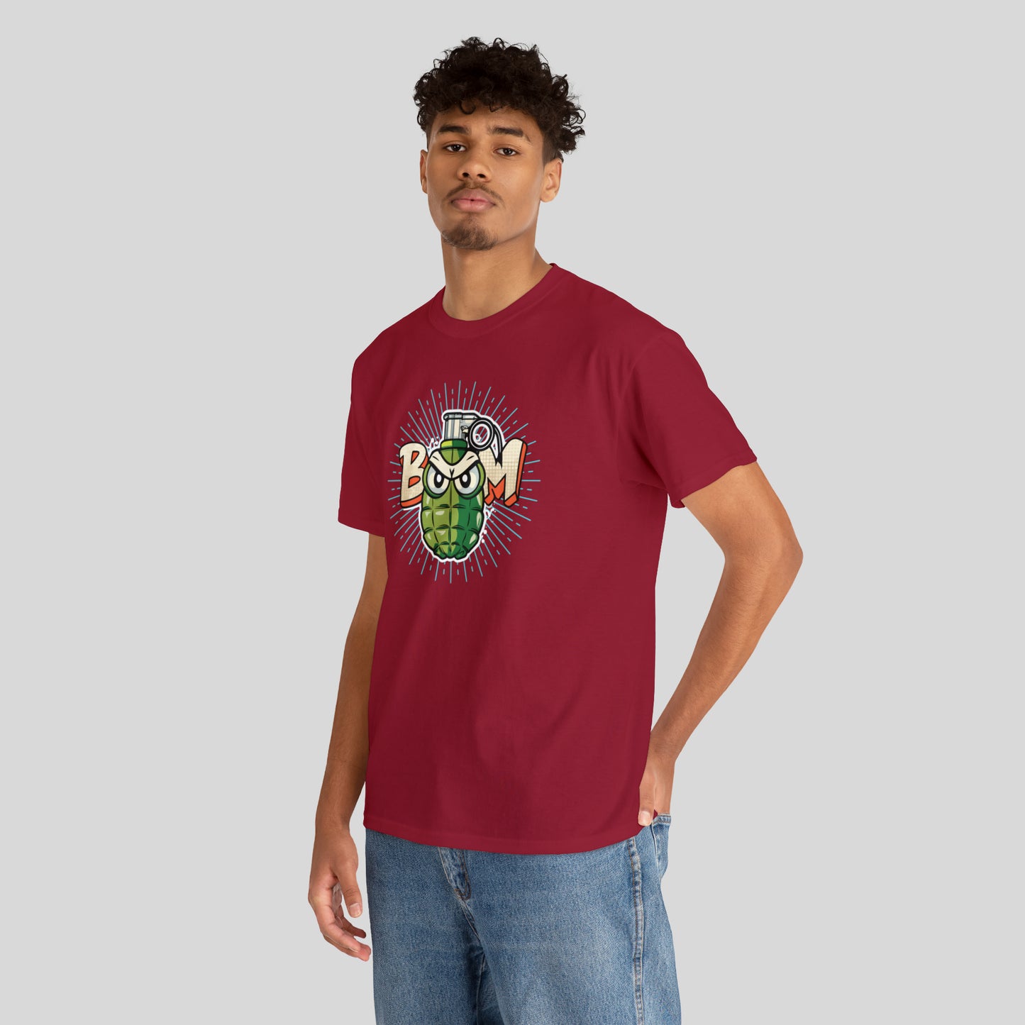 BOOM, Angry Grenade, Unisex Heavy Cotton Tee