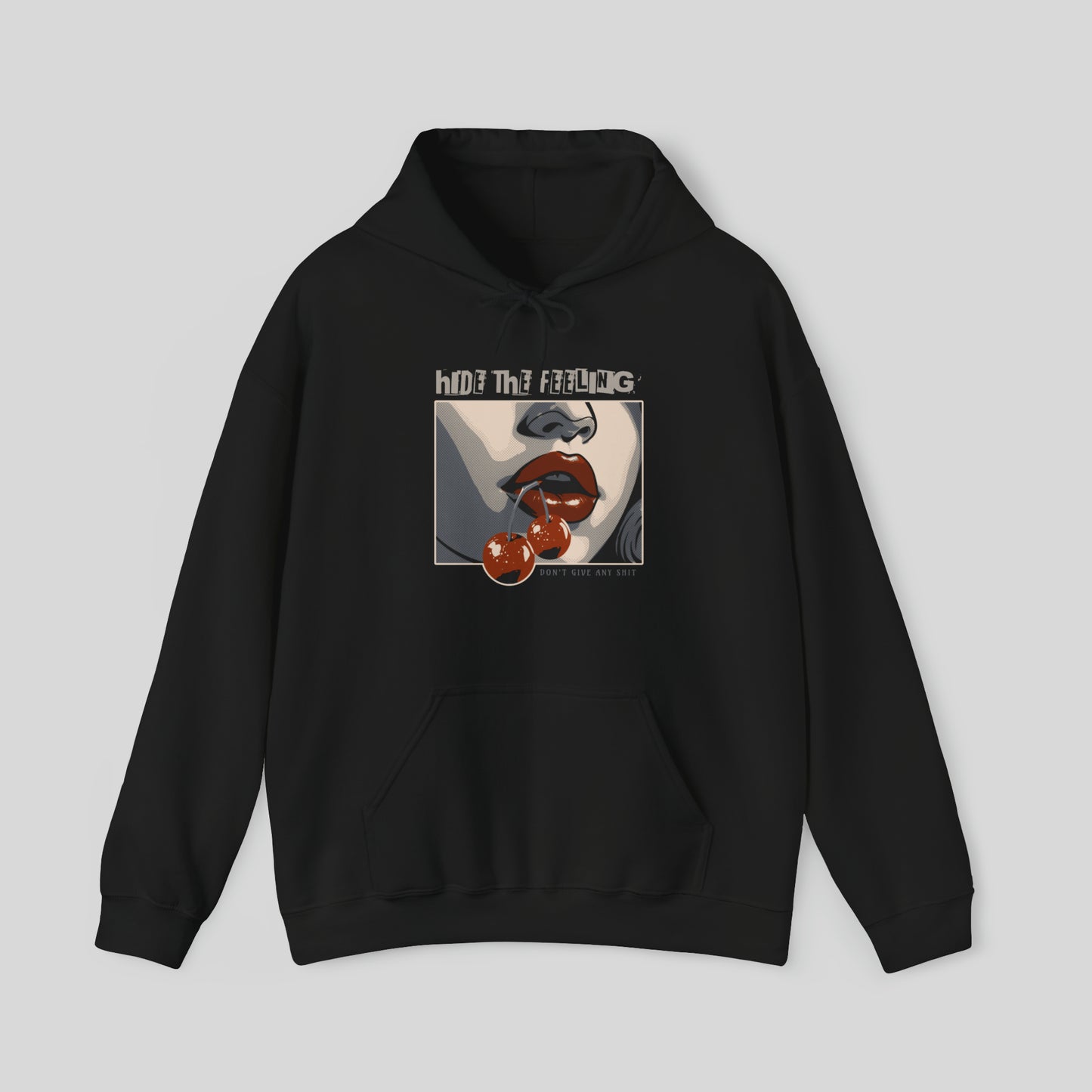 Hide The Feeling, Comic Girl Unisex Heavy Blend™ Hooded Sweatshirt