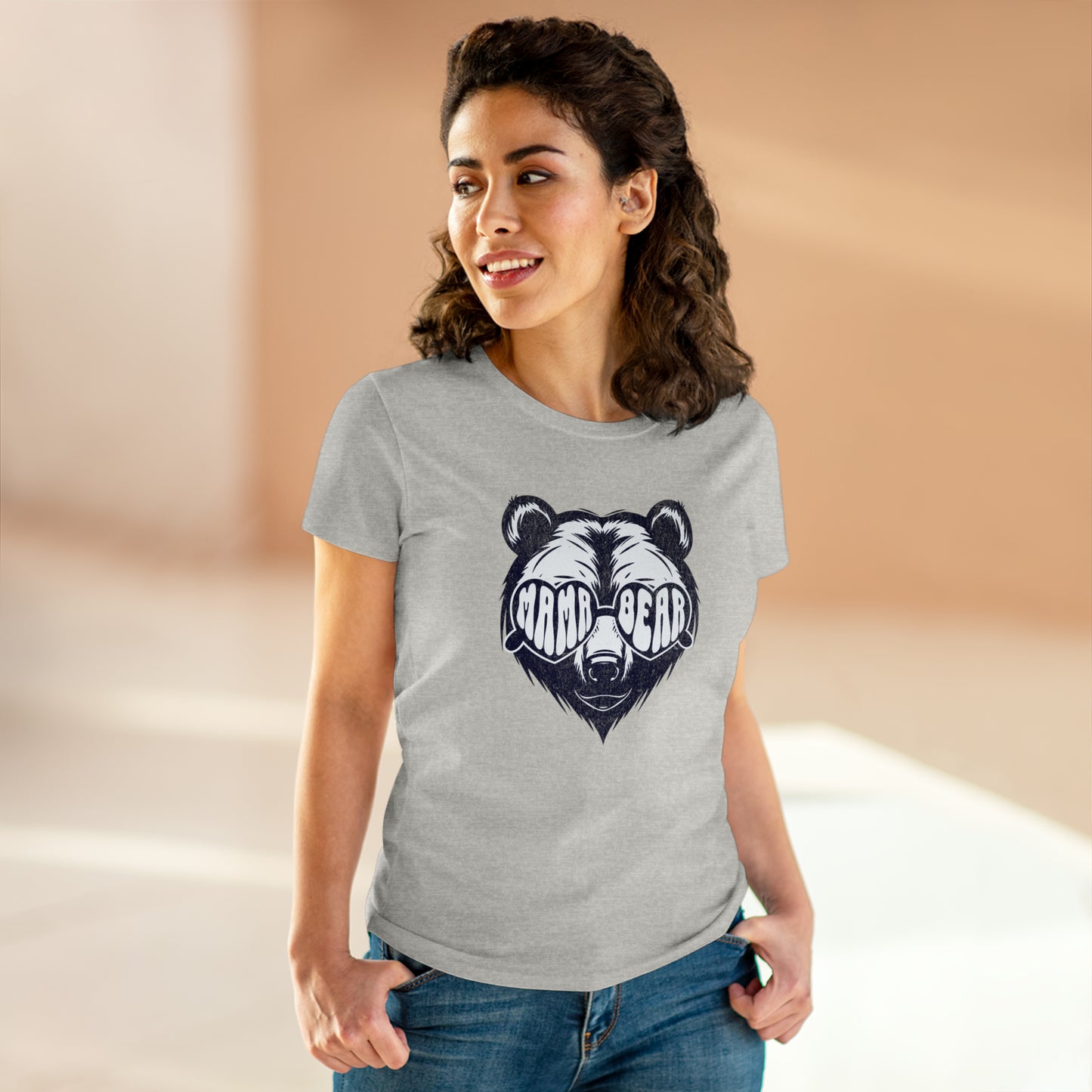 MAMA BEAR Women's Midweight Cotton Tee