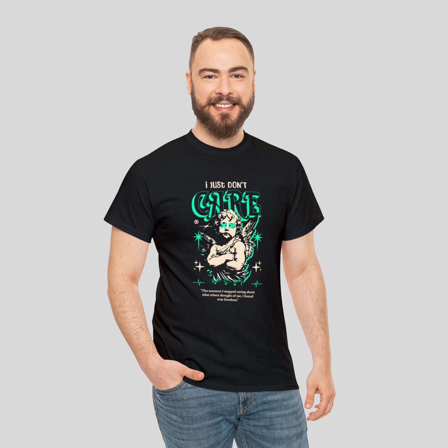 i Just Don't Care, Unisex Heavy Cotton Tee