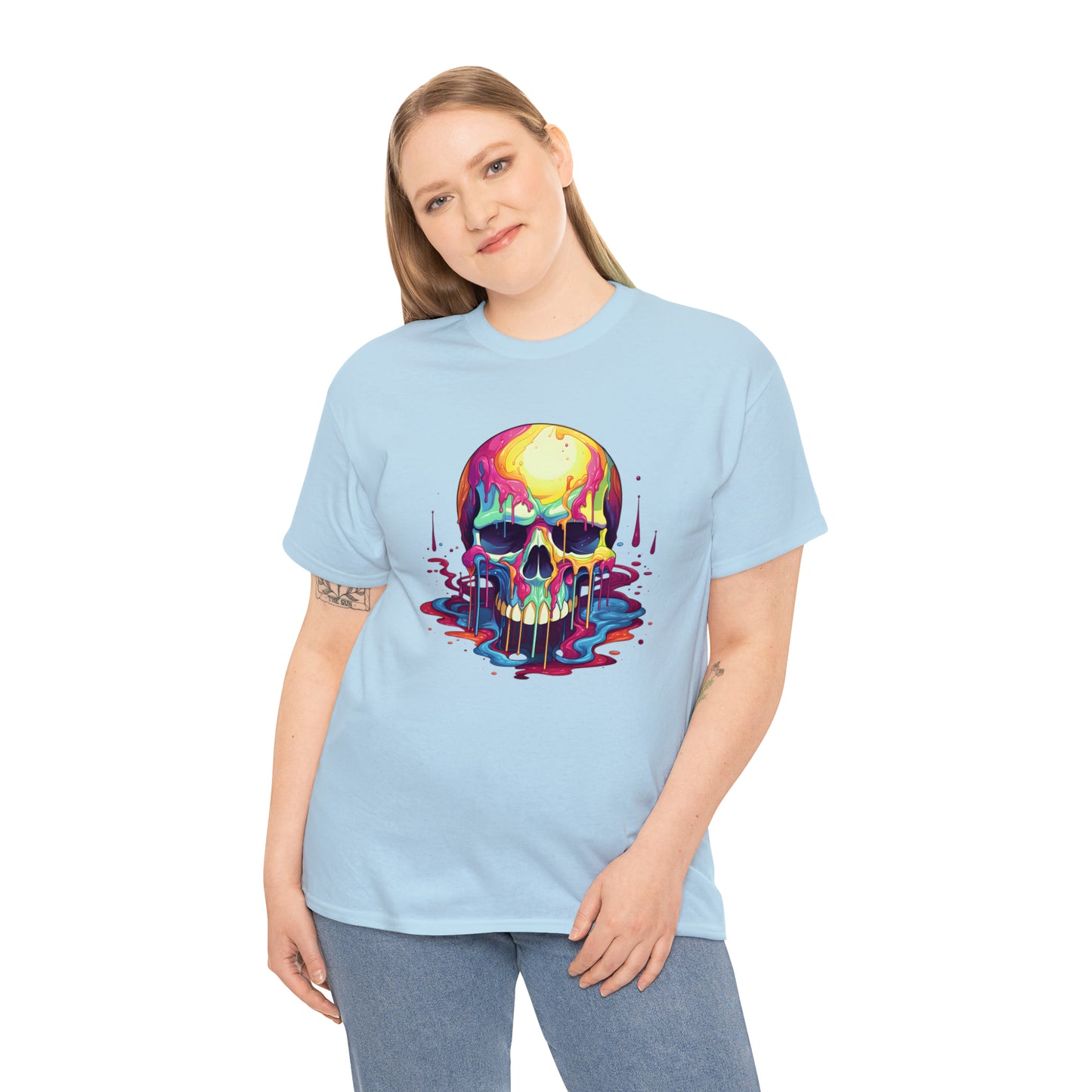 Painted Skull, Unisex Heavy Cotton Tee