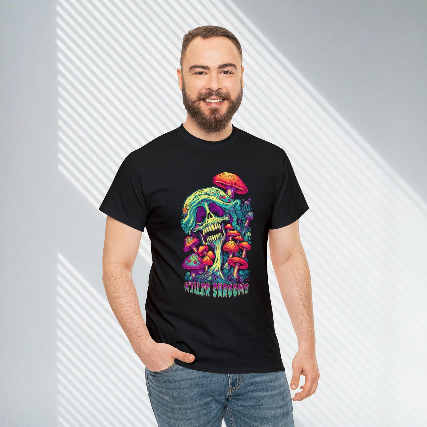 Killer Shrooms, Mushrooms Unisex Heavy Cotton Tee