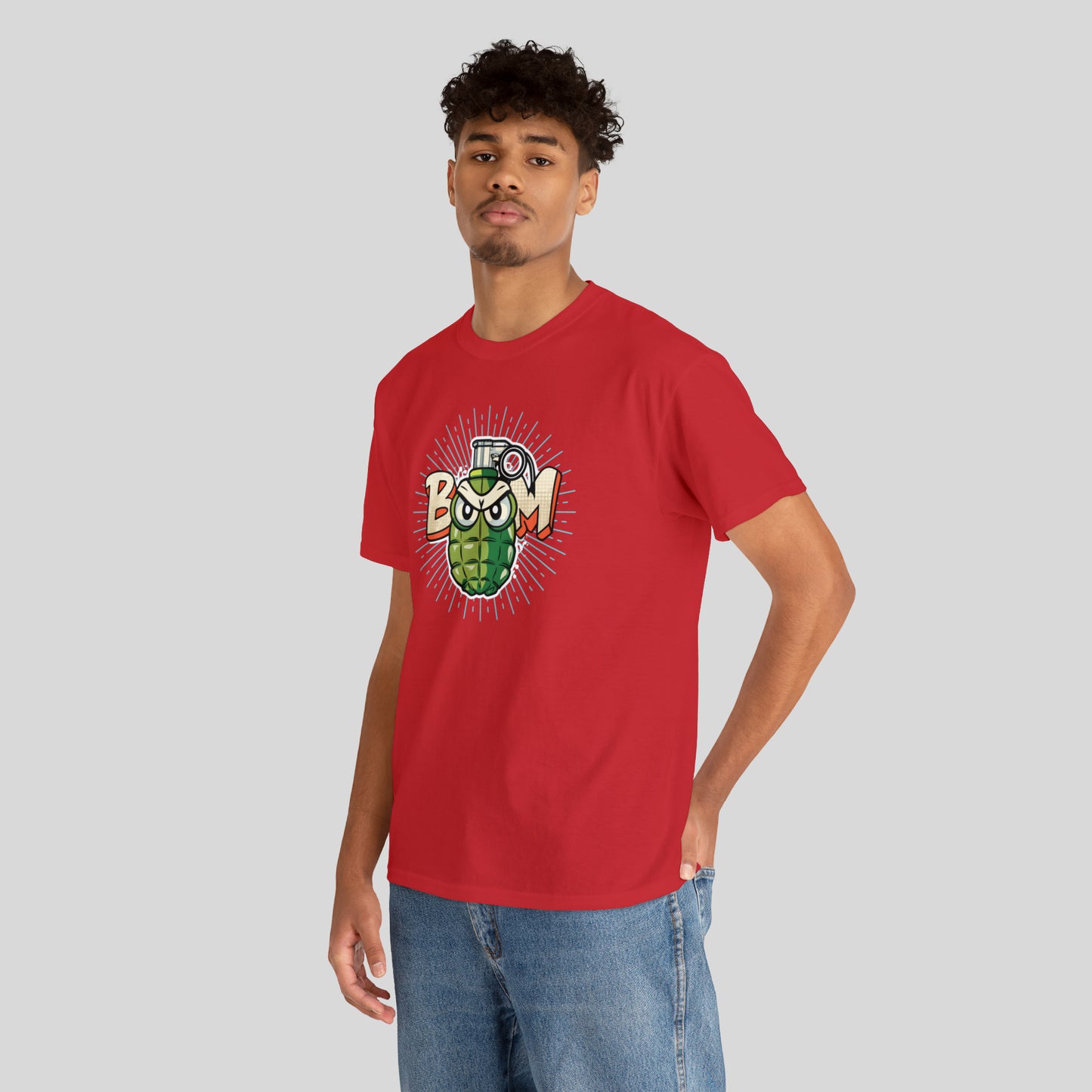 BOOM, Angry Grenade, Unisex Heavy Cotton Tee