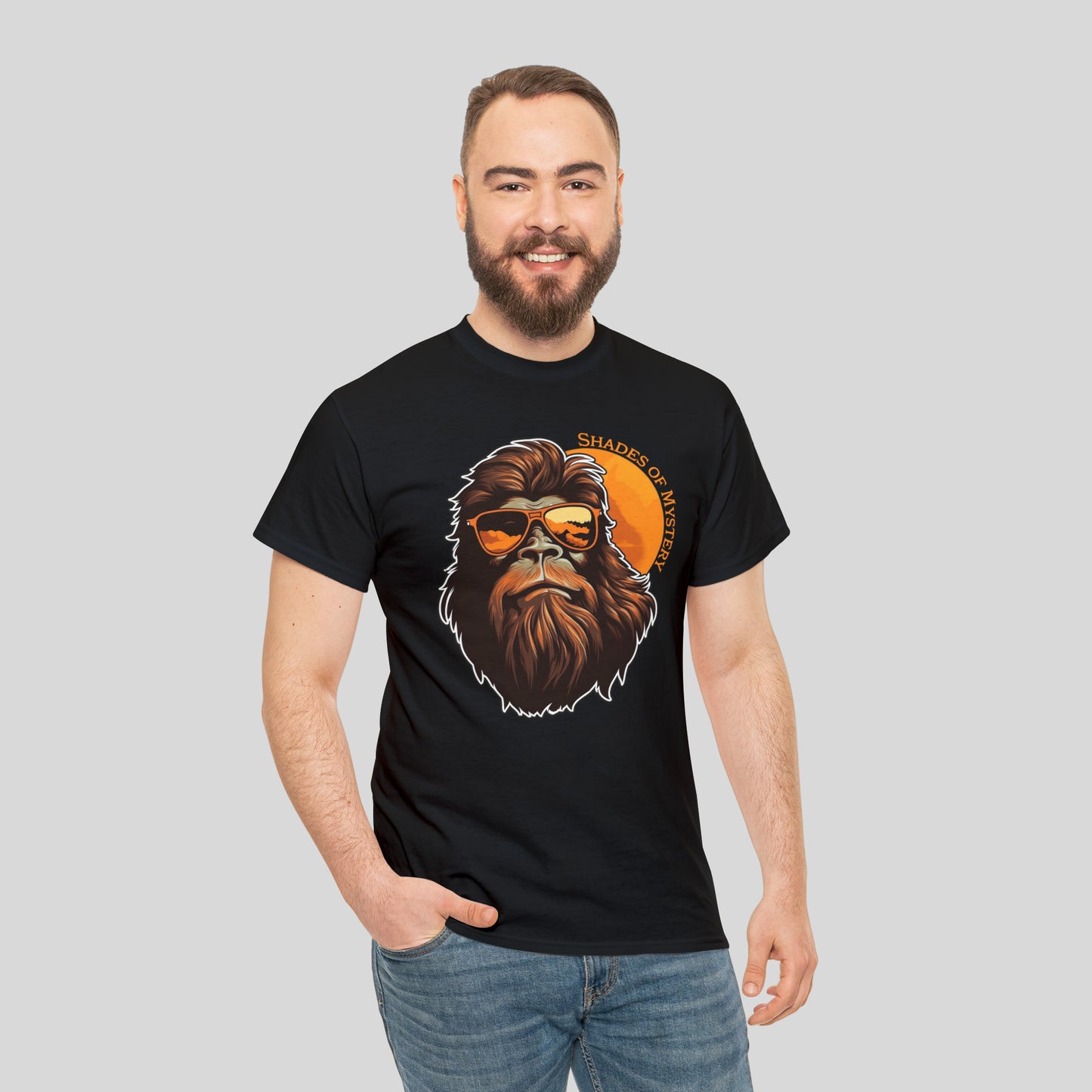 Bigfoot, Shades Of Mystery, Unisex Heavy Cotton Tee