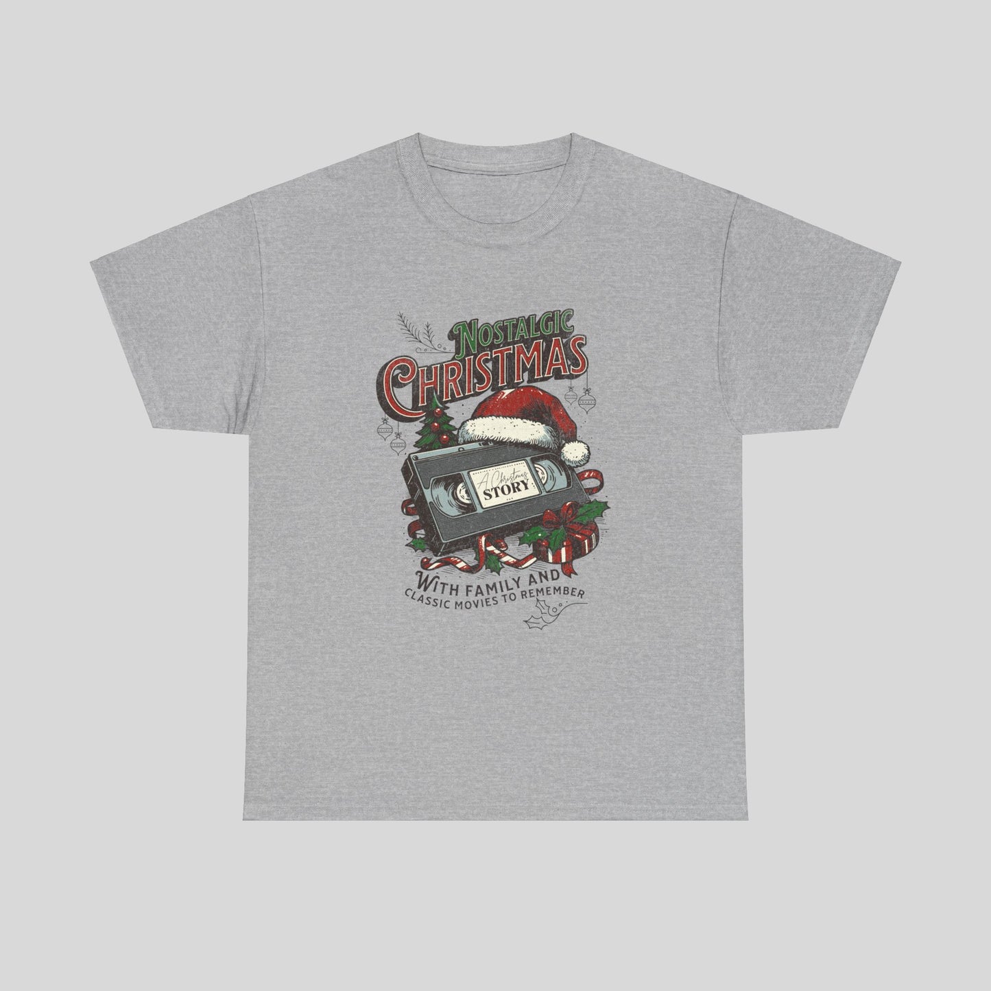 Nostalgic Christmas, Unisex Heavy Cotton Tee