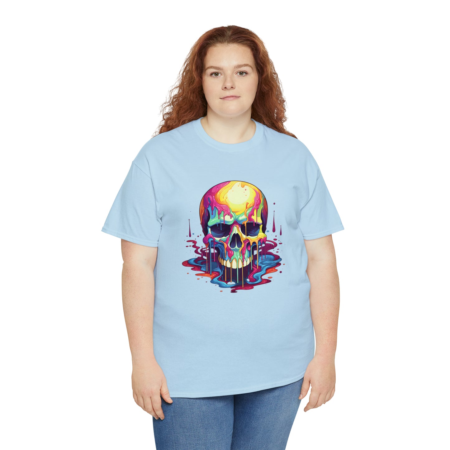 Painted Skull, Unisex Heavy Cotton Tee