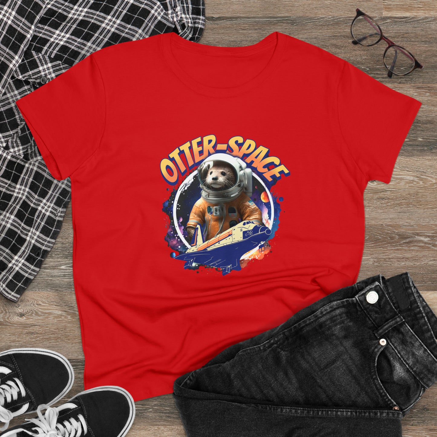 OTTER-SPACE, Women's Midweight Cotton Tee
