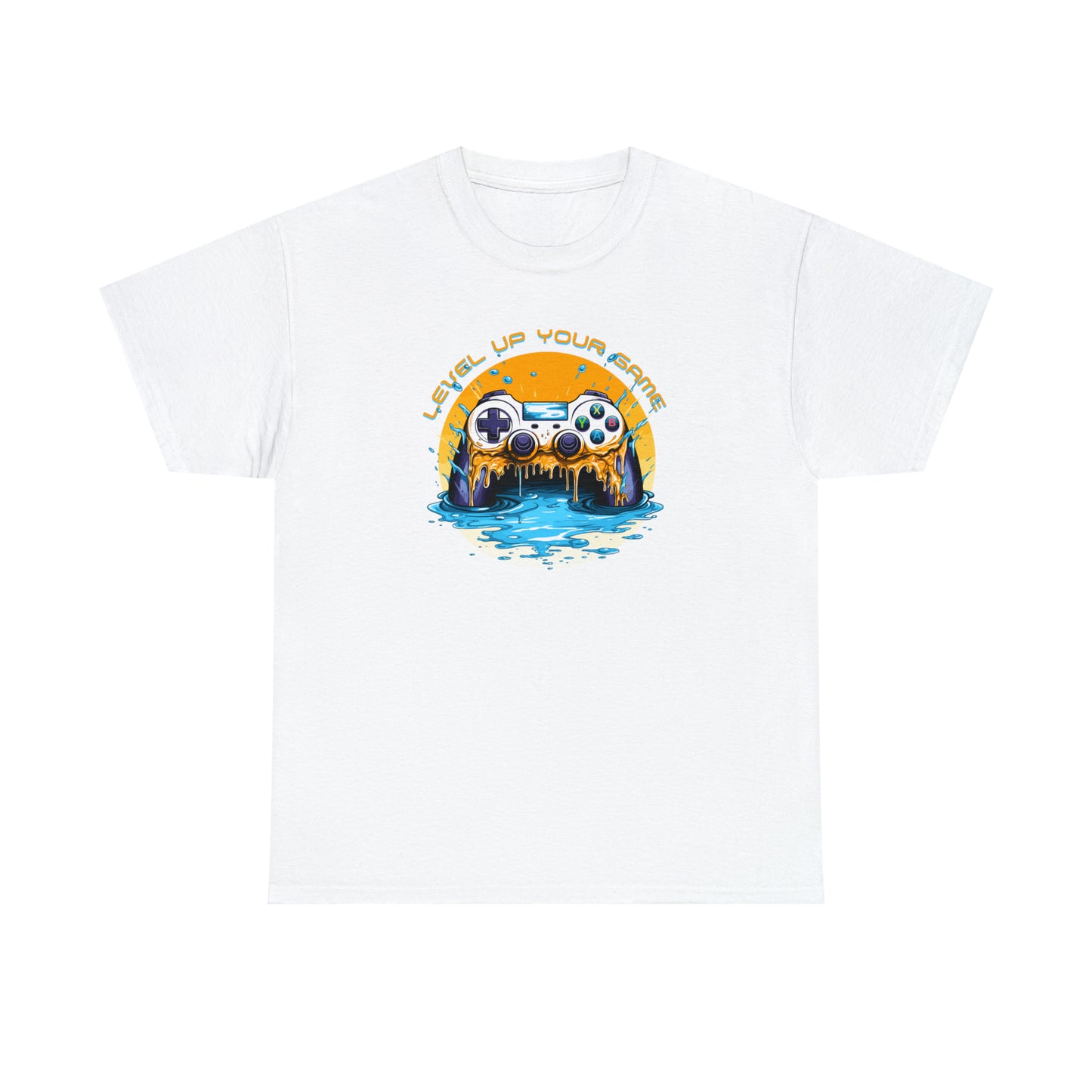 Level Up Your Game, Game Controller Unisex Heavy Cotton Tee