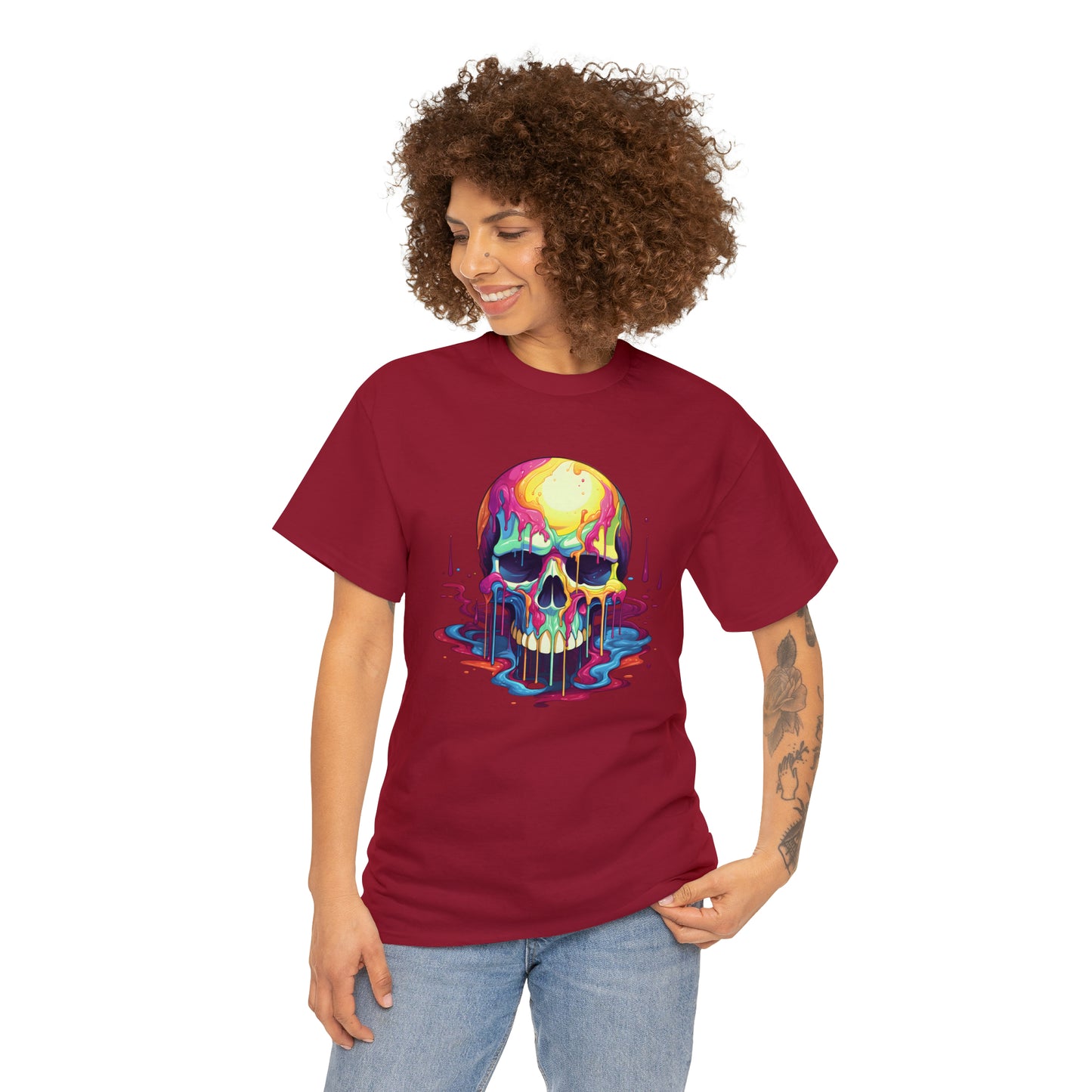 Painted Skull, Unisex Heavy Cotton Tee