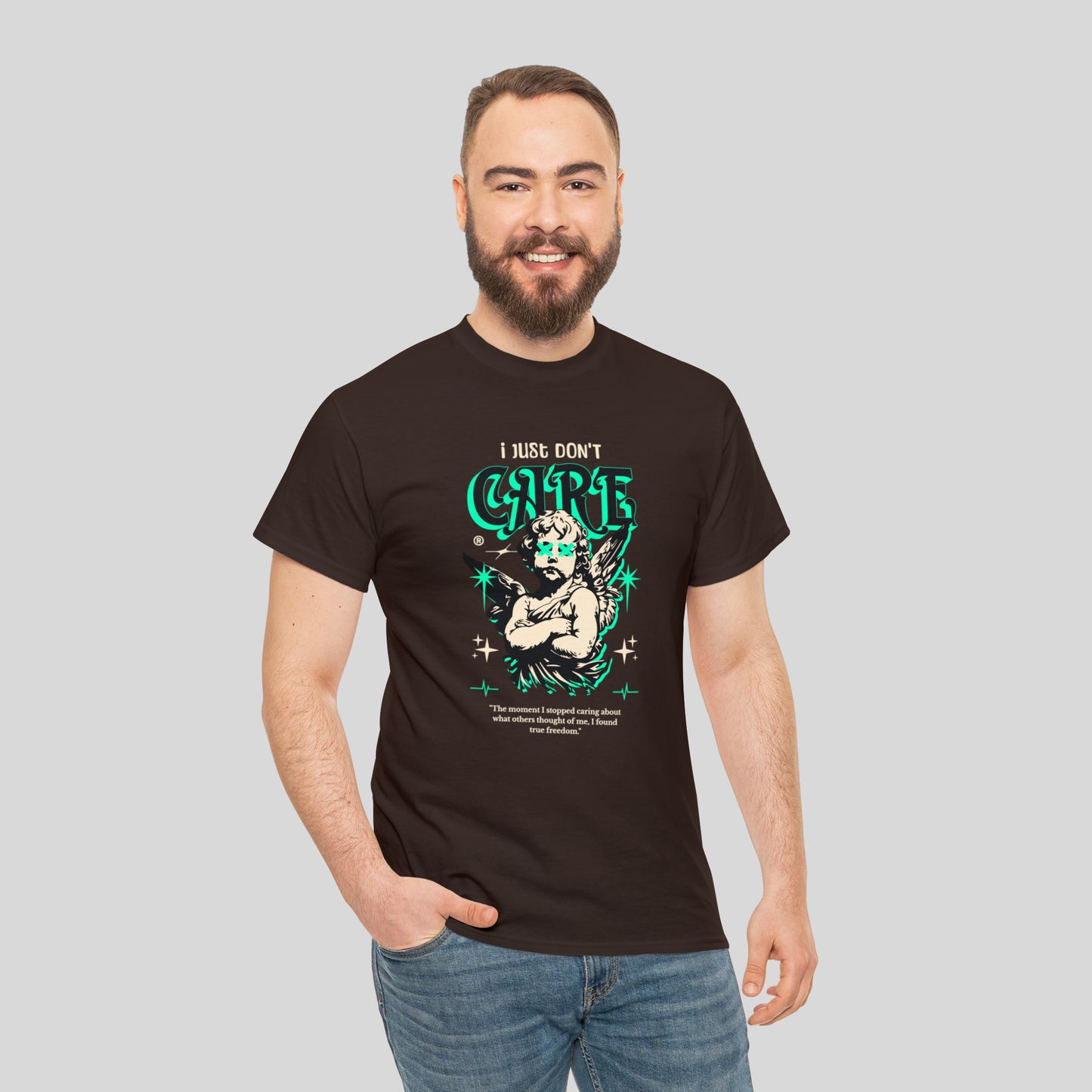 i Just Don't Care, Unisex Heavy Cotton Tee