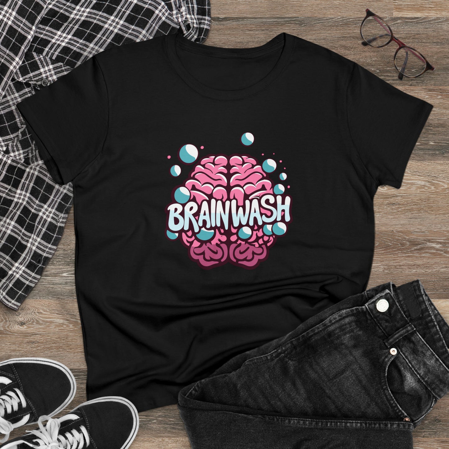 Brainwash, Women's Midweight Cotton Tee