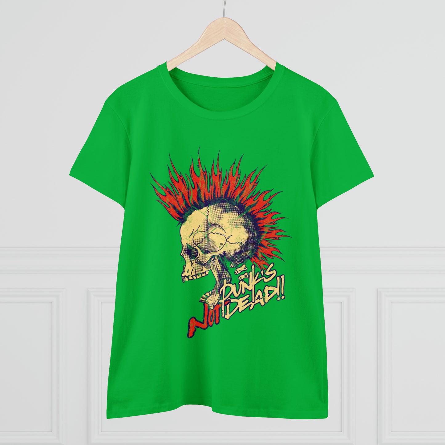 Punk's Not Dead, Skull Women's Midweight Cotton Tee