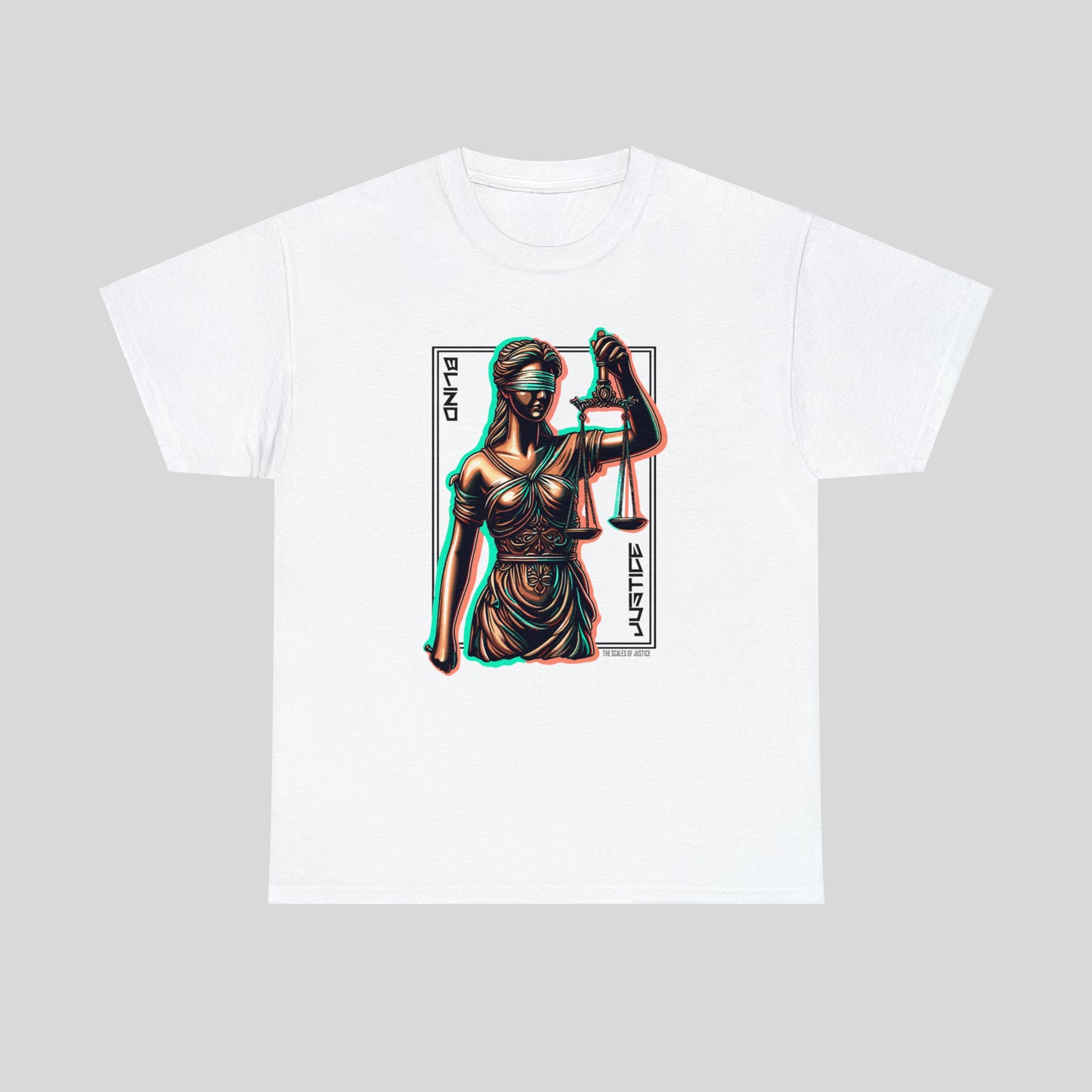 Blind Justice, Lady Justice, Unisex Heavy Cotton Tee
