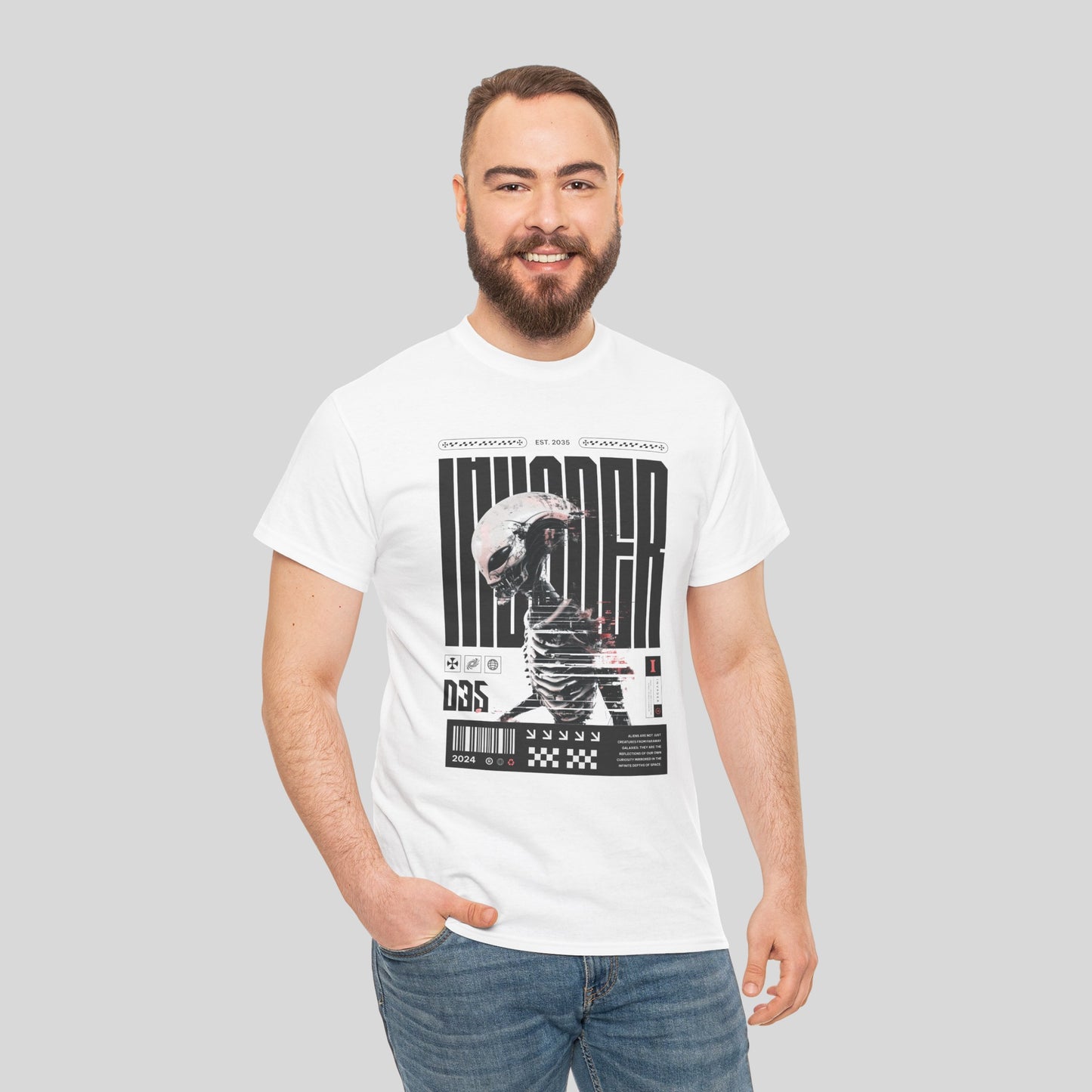 Alien Invader, Unisex Heavy Cotton Tee