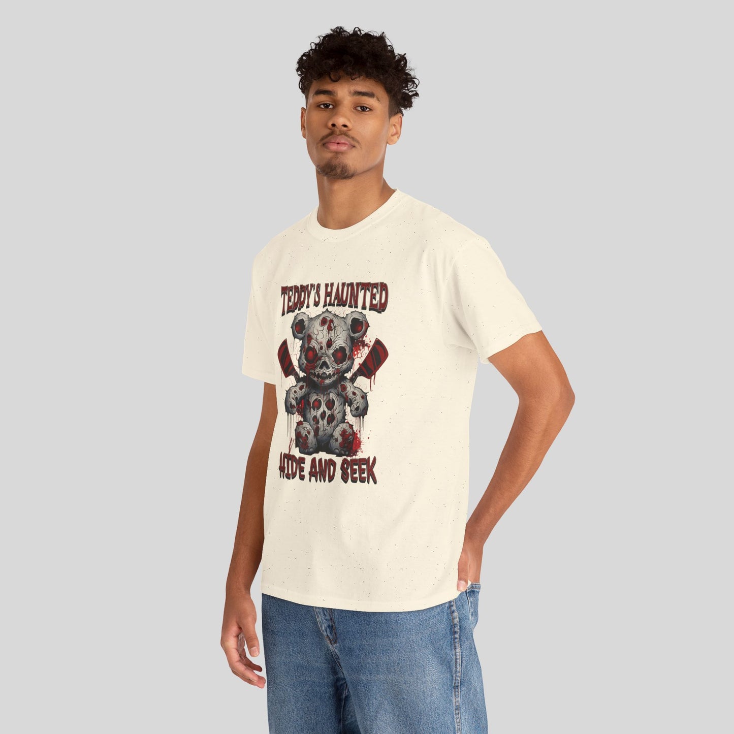 Teddy's Haunted Hide and Seek, Unisex Heavy Cotton Tee