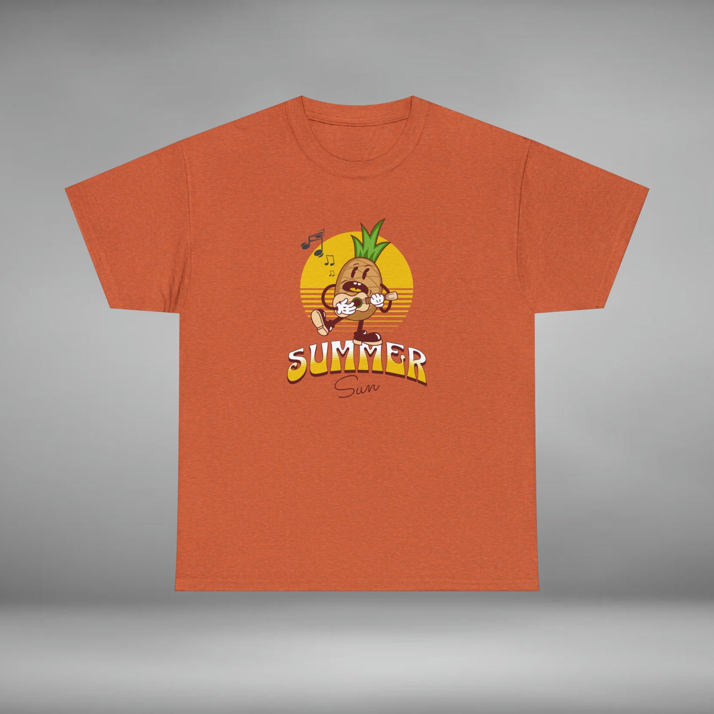 Summer Sun Pineapple, Unisex Heavy Cotton Tee