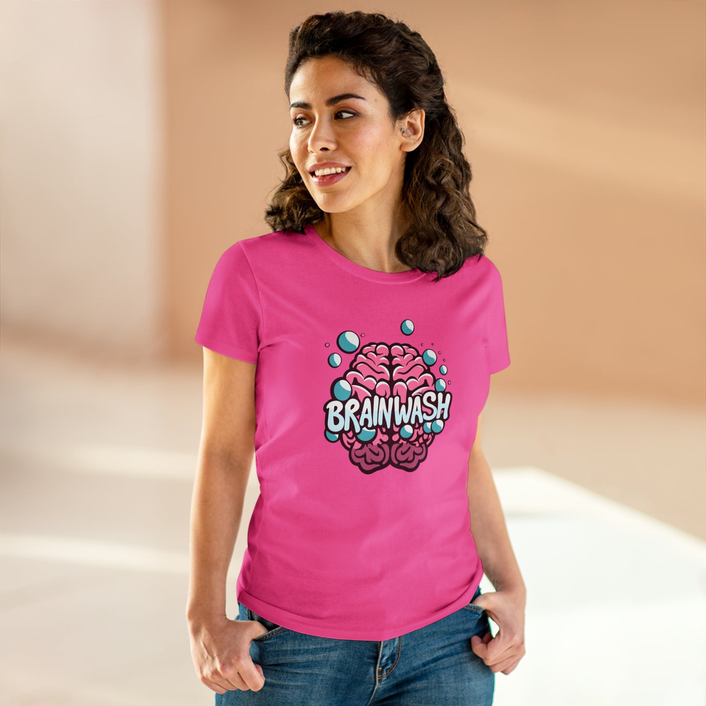 Brainwash, Women's Midweight Cotton Tee