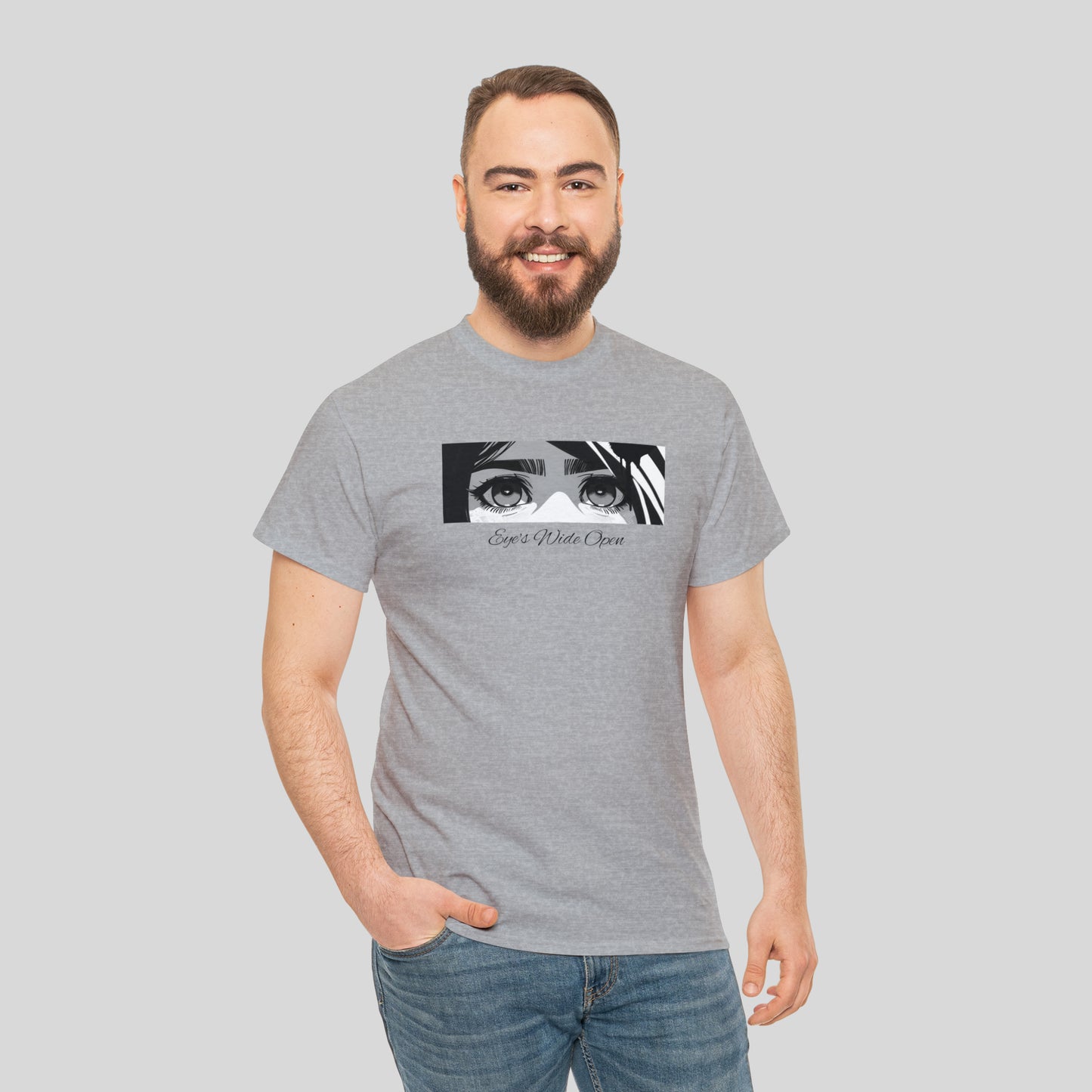 Eye's Wide Open, Custom Unisex Heavy Cotton Graphic Tee