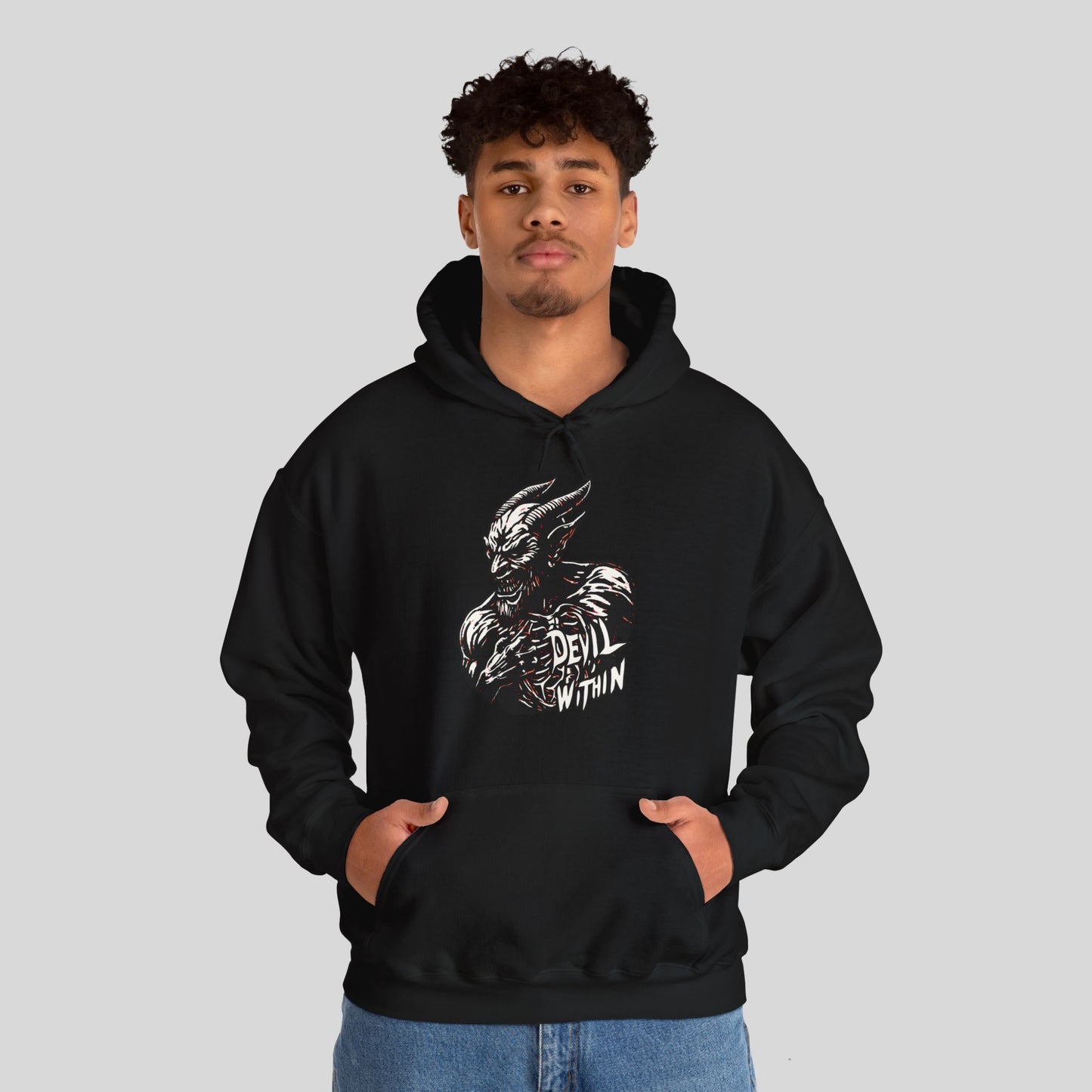 Devil Within, Unisex Heavy Blend™ Hooded Sweatshirt