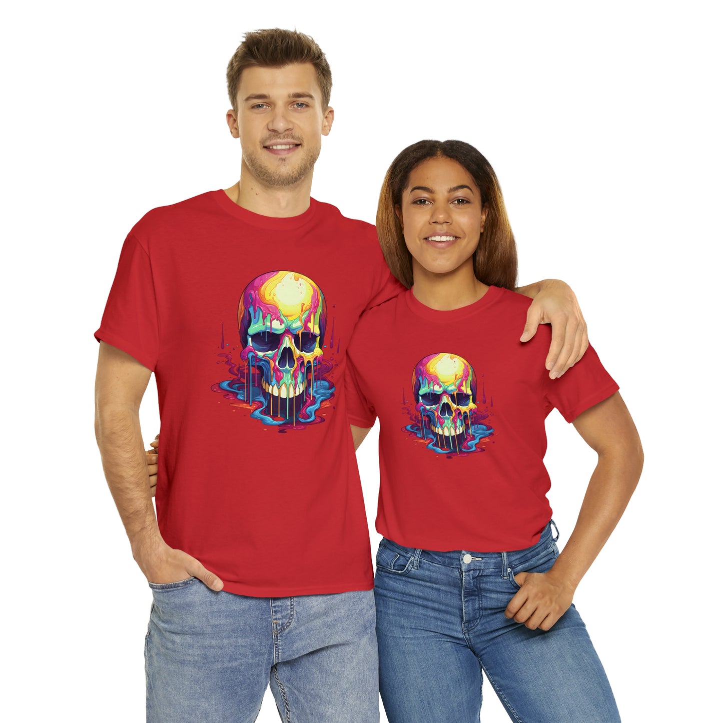 Painted Skull, Unisex Heavy Cotton Tee