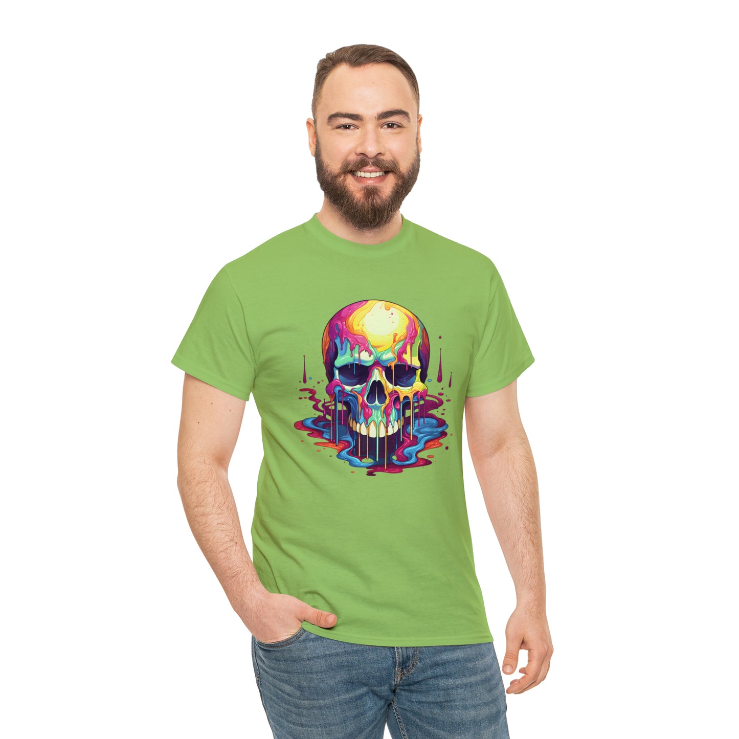 Painted Skull, Unisex Heavy Cotton Tee