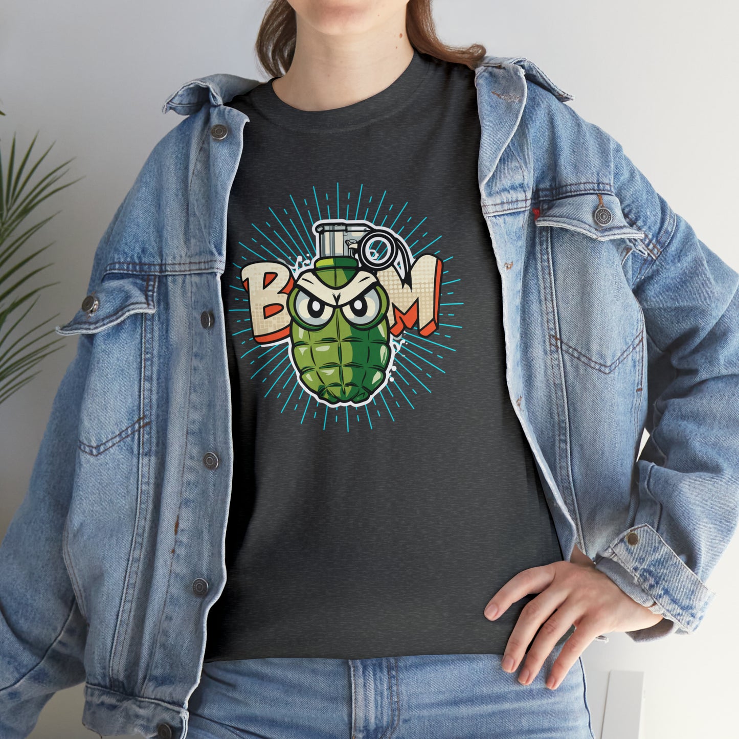BOOM, Angry Grenade, Unisex Heavy Cotton Tee