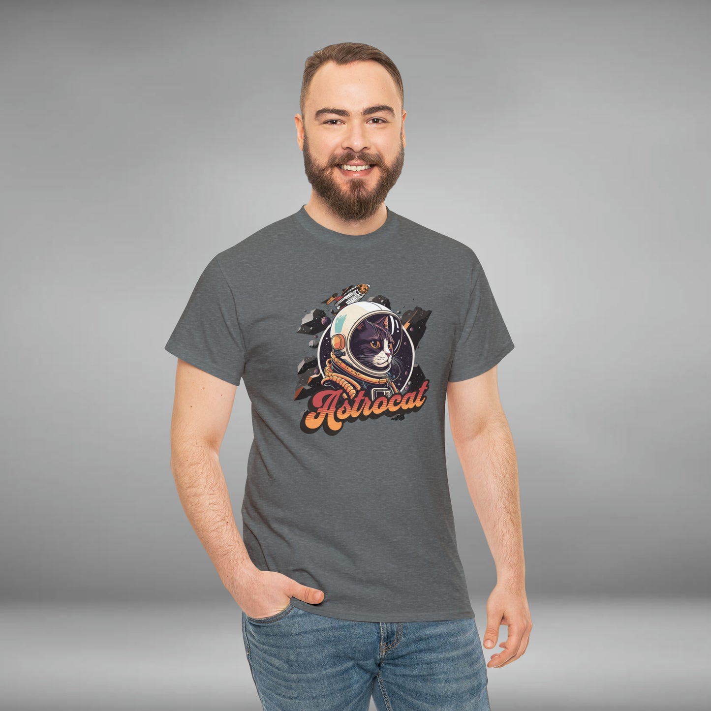 Astrocat, Unisex Heavy Cotton Tee