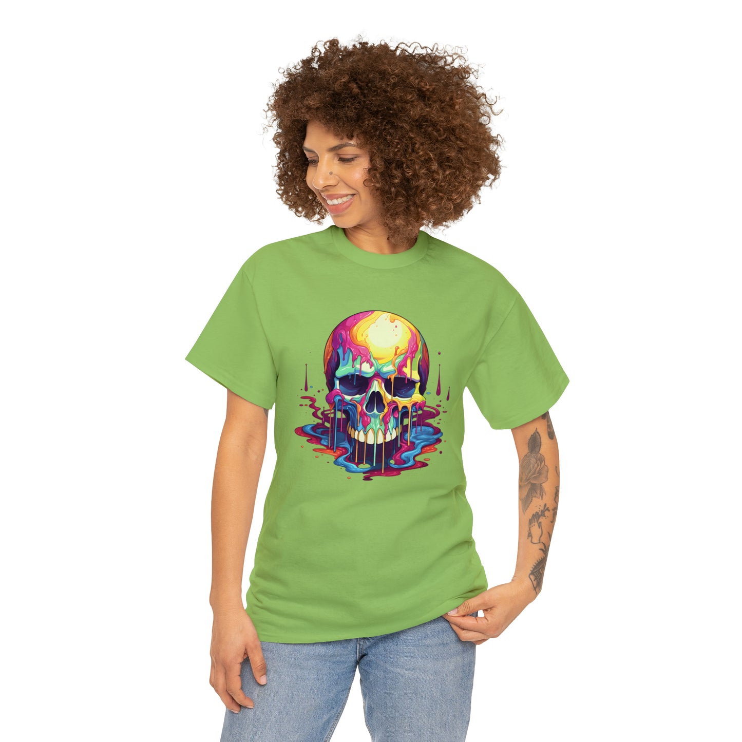 Painted Skull, Unisex Heavy Cotton Tee