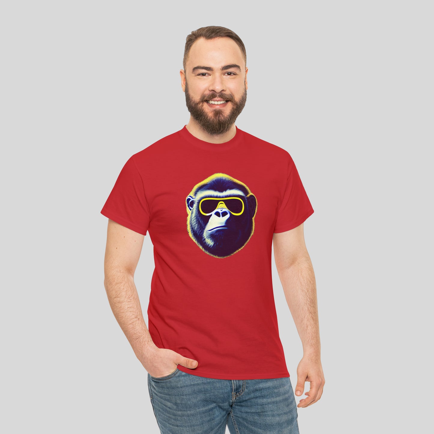 Gorilla, Custom Unisex Heavy Cotton Graphic Tee
