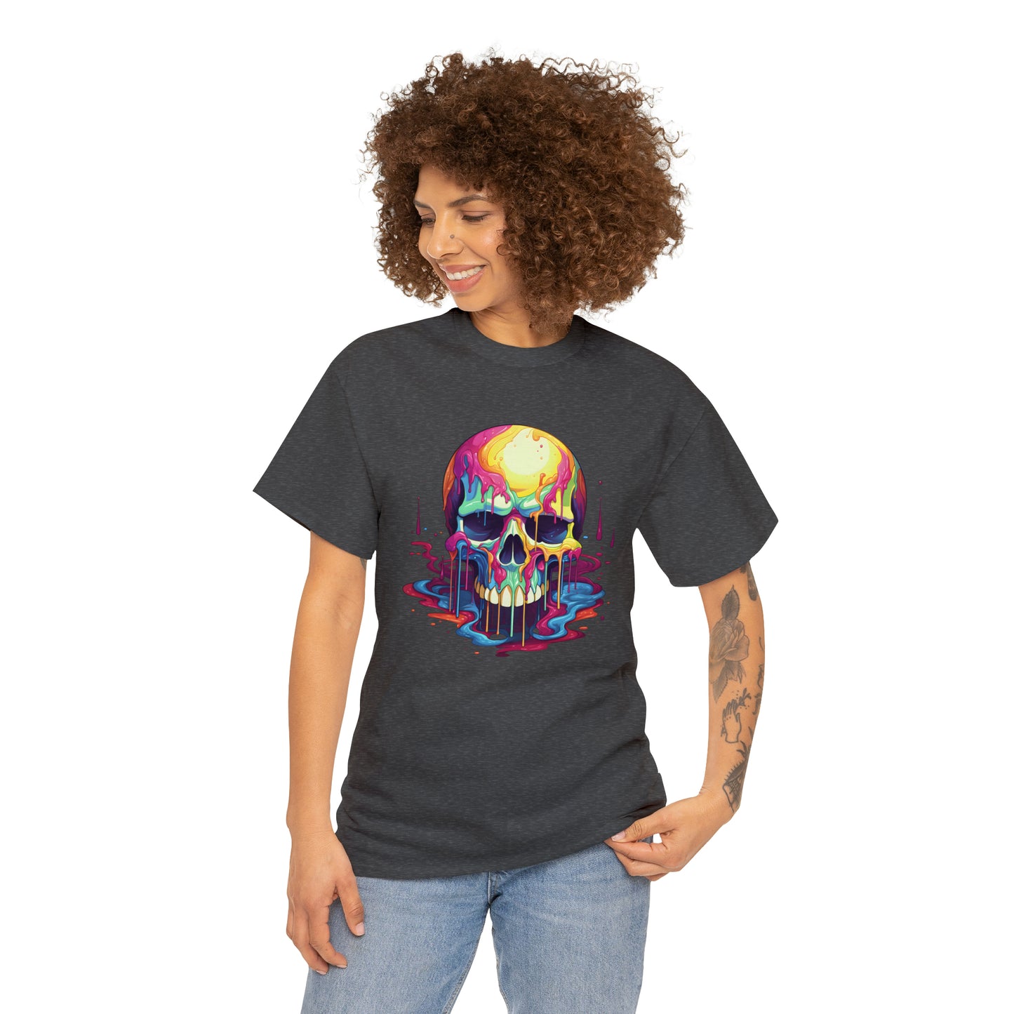 Painted Skull, Unisex Heavy Cotton Tee