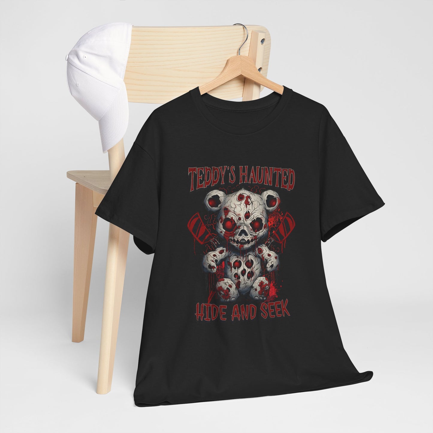 Teddy's Haunted Hide and Seek, Unisex Heavy Cotton Tee