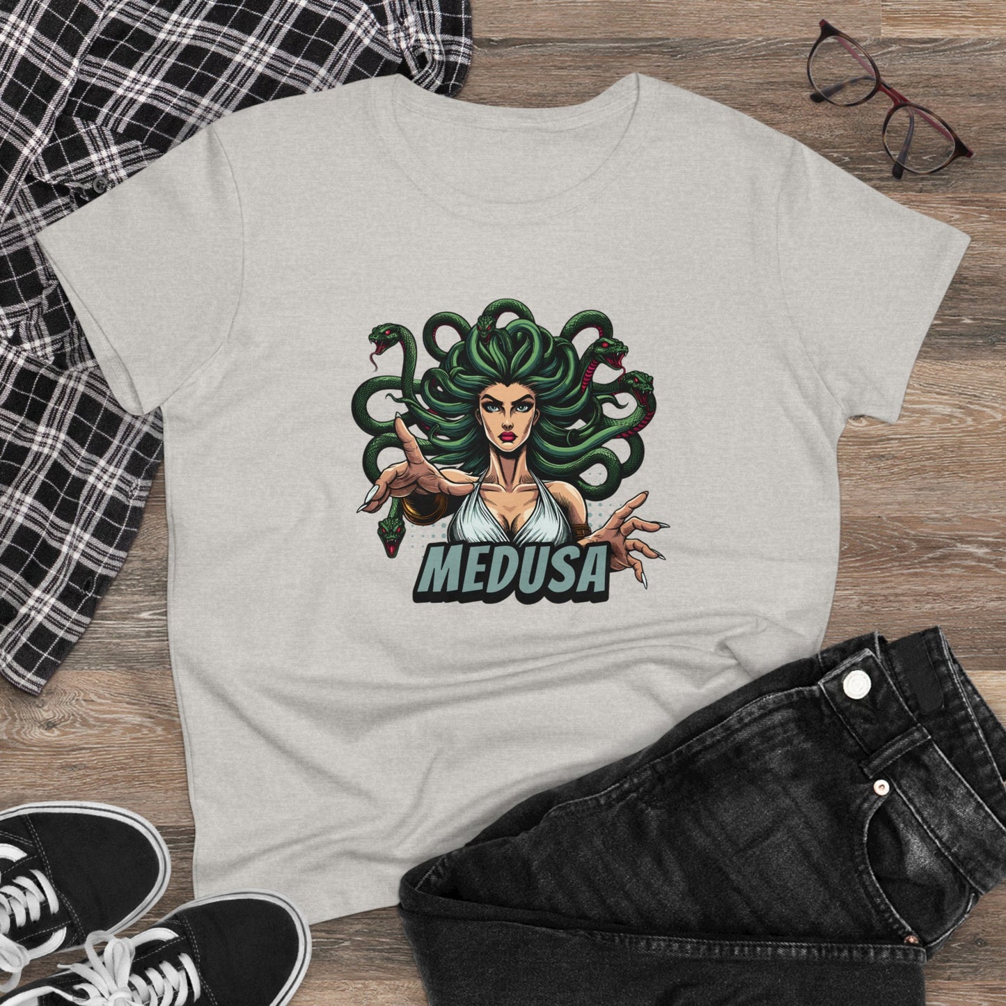 Medusa, Women's Midweight Cotton Tee