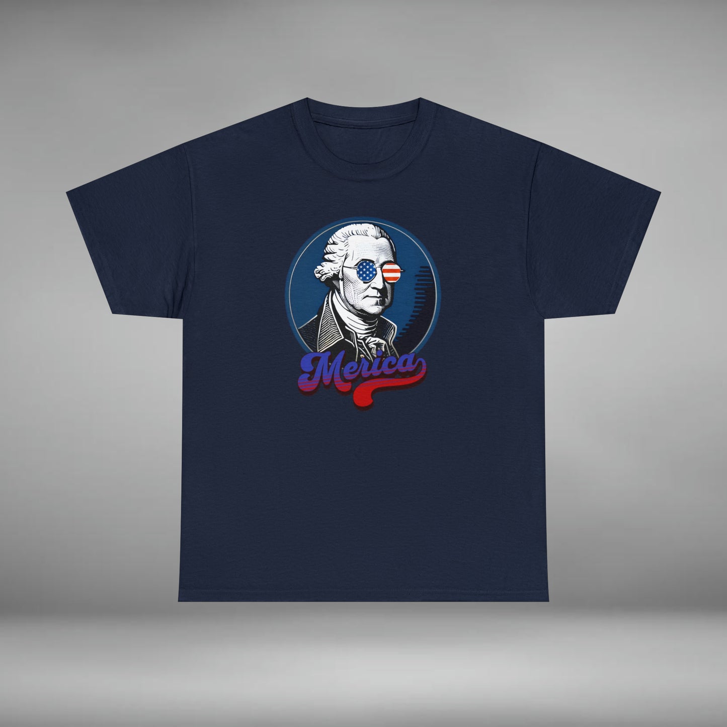 Merica, George Washington Unisex Heavy Cotton Graphic Tee
