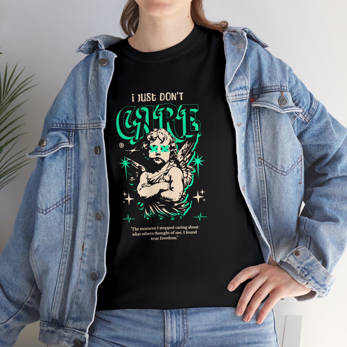 i Just Don't Care, Unisex Heavy Cotton Tee