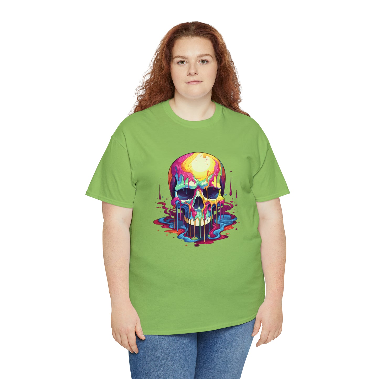 Painted Skull, Unisex Heavy Cotton Tee