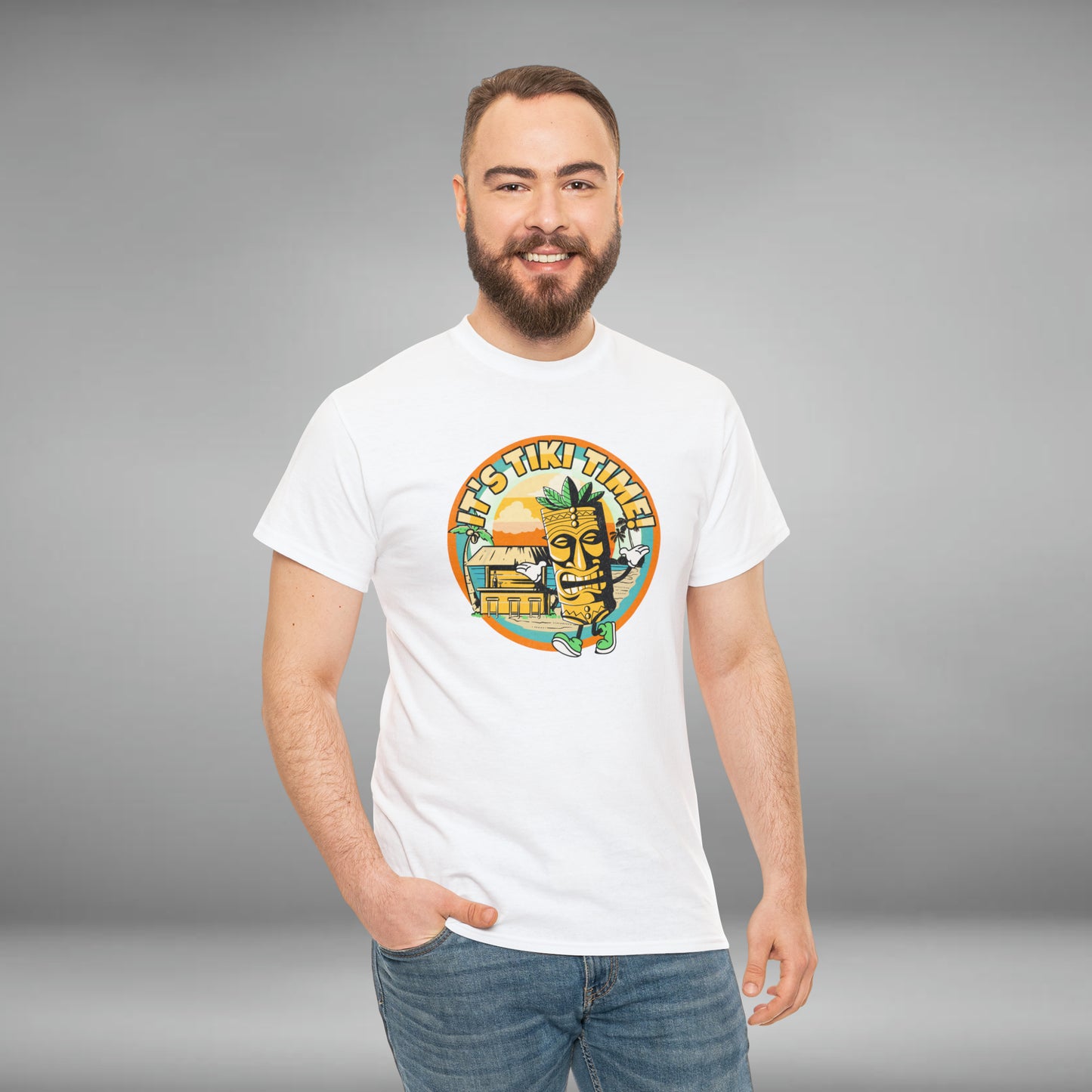 It's Tiki Time! Unisex Heavy Cotton Tee