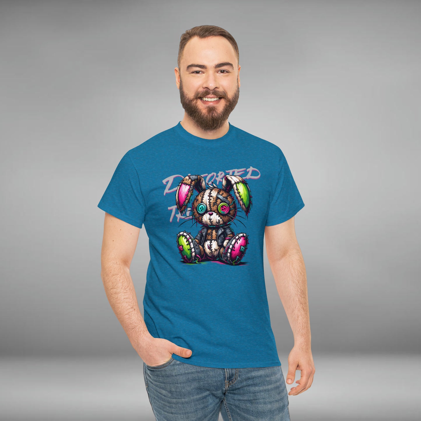 Distorted Truth, Ragdoll Bunny, Unisex Heavy Cotton Tee