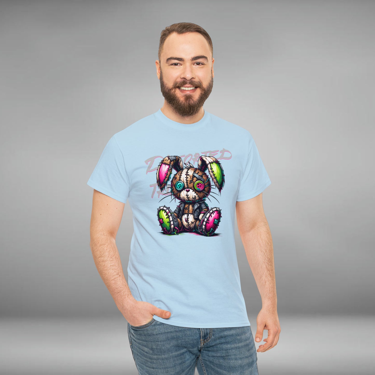 Distorted Truth, Ragdoll Bunny, Unisex Heavy Cotton Tee